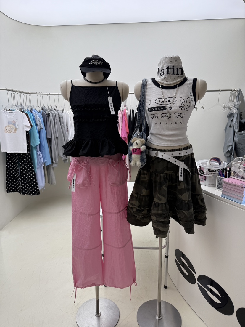 SEOLO東大門㊣實拍女士新品時尚人氣職業熱賣25春夏吊帶背心Seolo seoul吊帶/背心