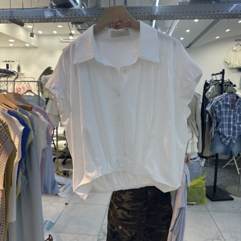 LULULALLA東大門㊣實拍女裝新品25春夏職業熱賣休閑襯衫蕾絲衫LULULALLA襯衫/蕾絲衫