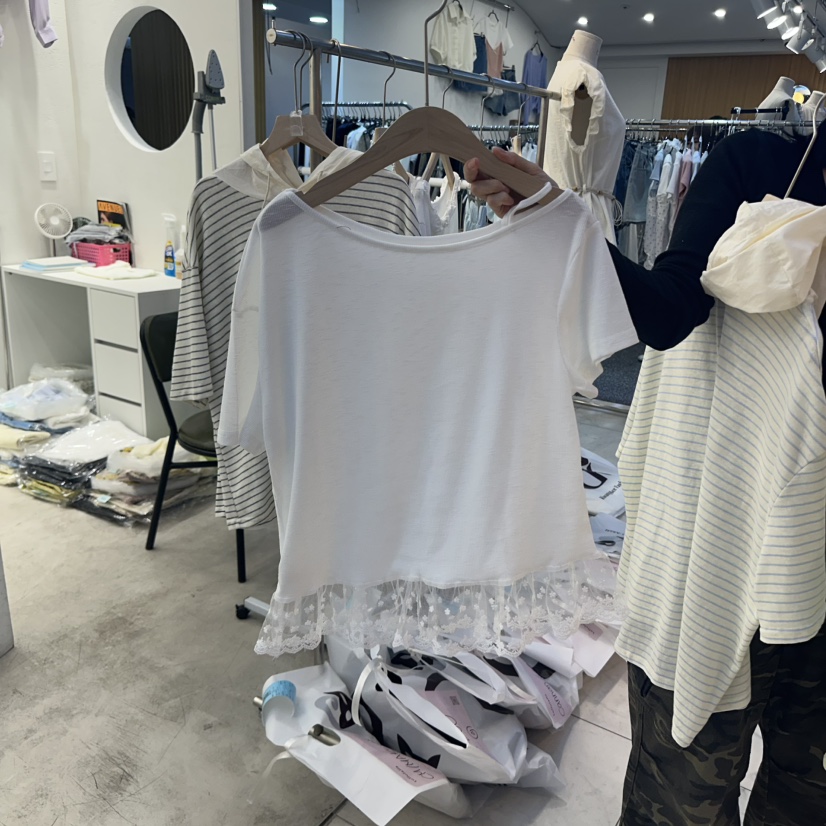 LULULALLA韓國直郵㊣女士新品職業推薦時尚熱賣休閑真品T恤LULULALLAT恤