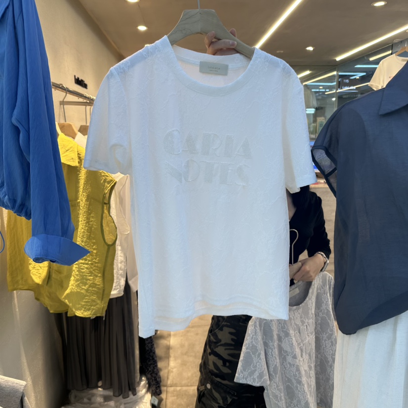LULULALLA東大門㊣直郵女裝新品職業休閑人氣熱賣25春夏T恤LULULALLAT恤