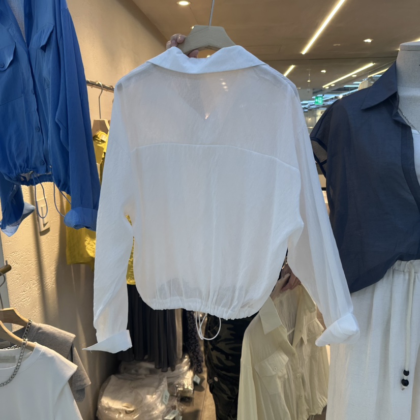 LULULALLA東大門㊣代購女士新品休閑25春夏時尚推薦襯衫蕾絲衫LULULALLA襯衫/蕾絲衫