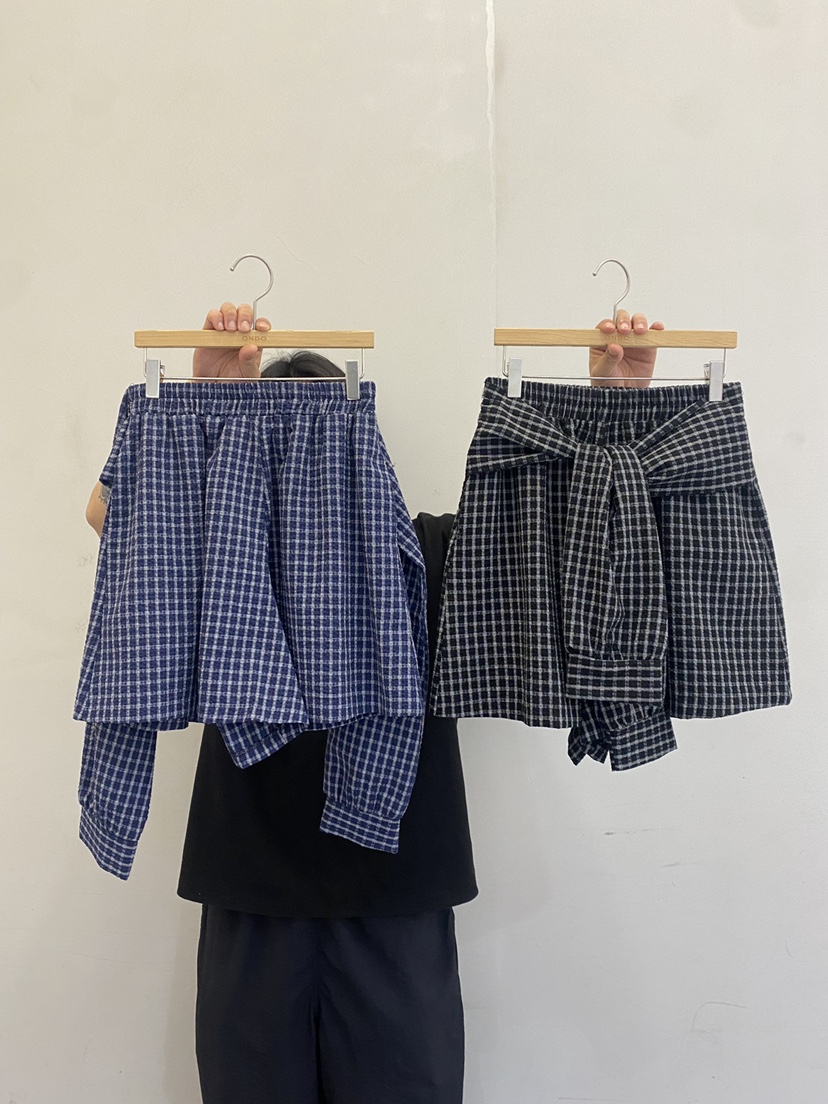 ONDO-P韓國直郵㊣女士新款真品熱賣職業人氣推薦25春夏短褲格紋ONDO-P短褲
