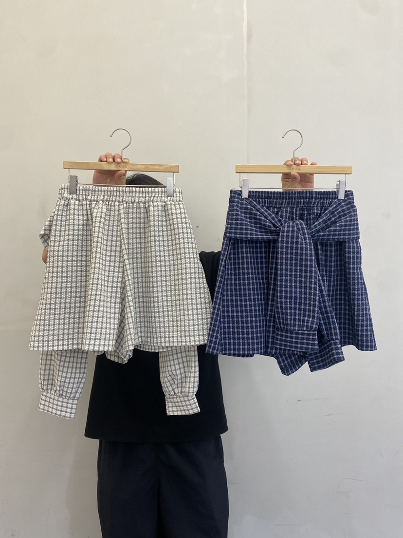 ONDO-P韓國直郵㊣女士新款真品熱賣職業人氣推薦25春夏短褲格紋ONDO-P短褲