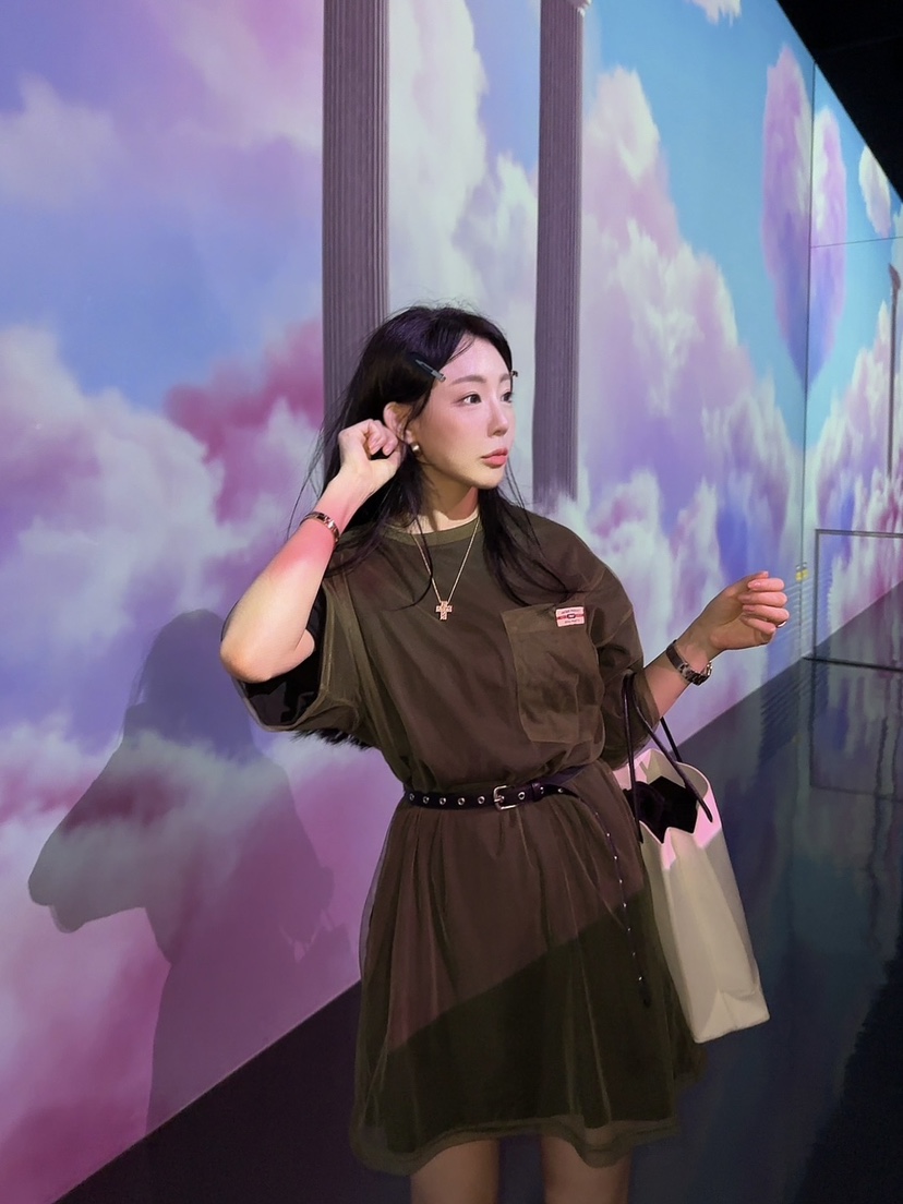 PALETTE-Q東大門㊣實拍女士新款真品職業熱賣連衣裙含腰帶PALETTE連衣裙