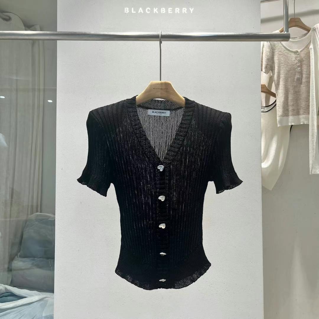 BLACKBERRY東大門㊣代購女士新品休閑25春夏推薦人氣針織衫BLACKBERRY針織衫圖色3