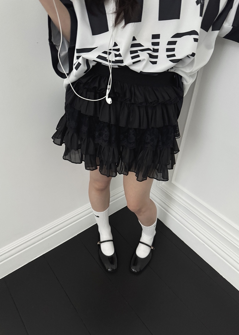 OURWAVE/OUR ROOM東大門㊣實拍女裝新品職業時尚短裙透視Our Wave/Our Room短裙