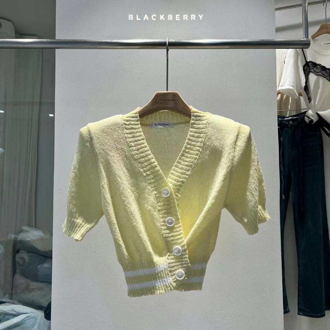 BLACKBERRY韓國代購㊣女士新款25春夏時尚熱賣真品職業針織衫BLACKBERRY針織衫