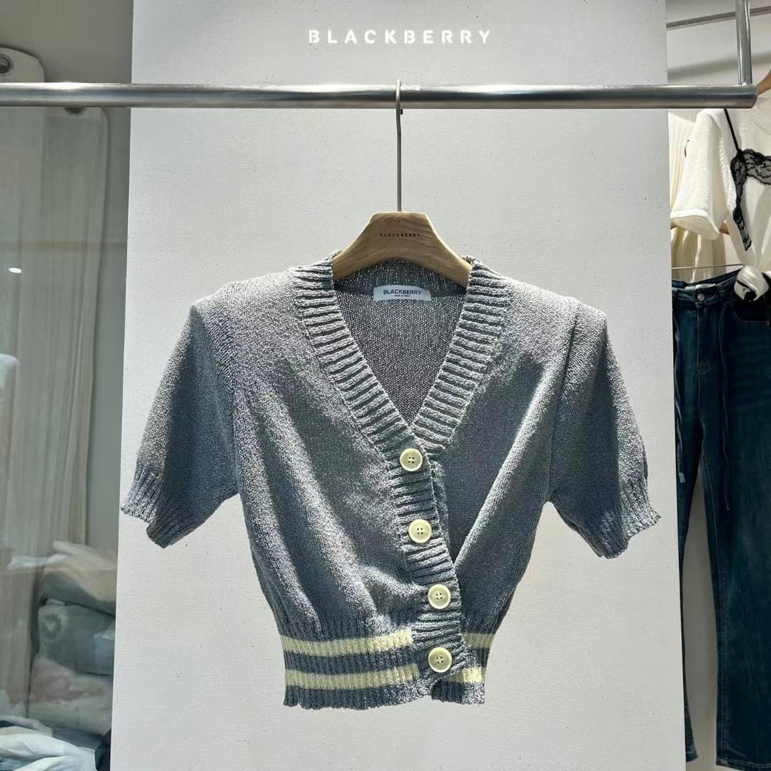 BLACKBERRY韓國代購㊣女士新款25春夏時尚熱賣真品職業針織衫BLACKBERRY針織衫圖色3