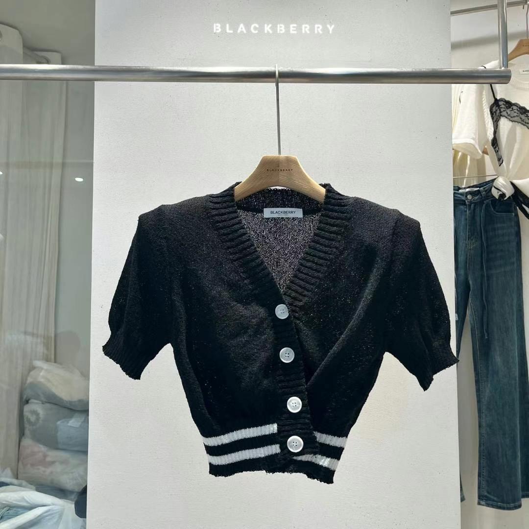 BLACKBERRY韓國代購㊣女士新款25春夏時尚熱賣真品職業針織衫BLACKBERRY針織衫圖色4