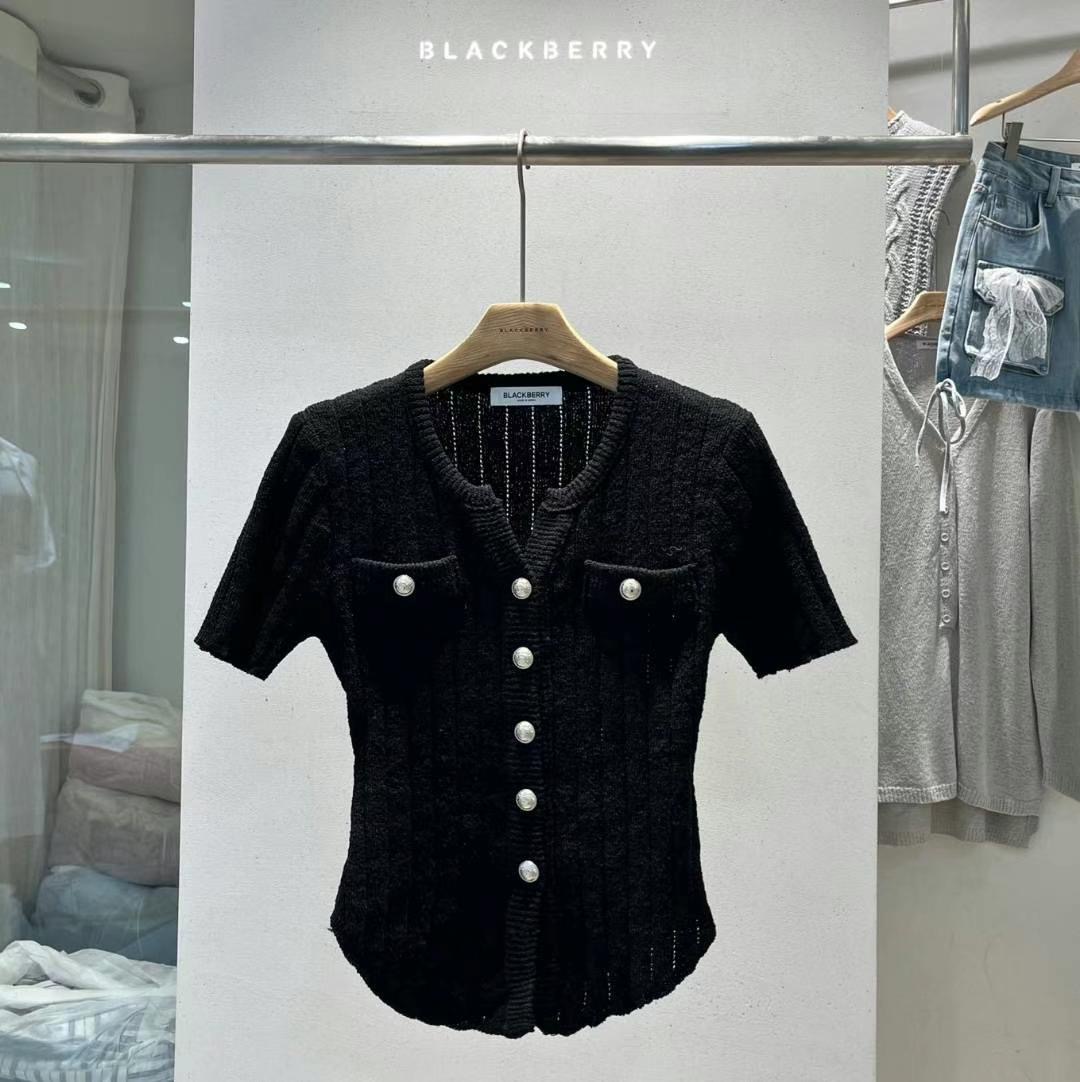 BLACKBERRY韓國直郵㊣女士新款25春夏職業休閑熱賣人氣針織衫BLACKBERRY針織衫圖色2