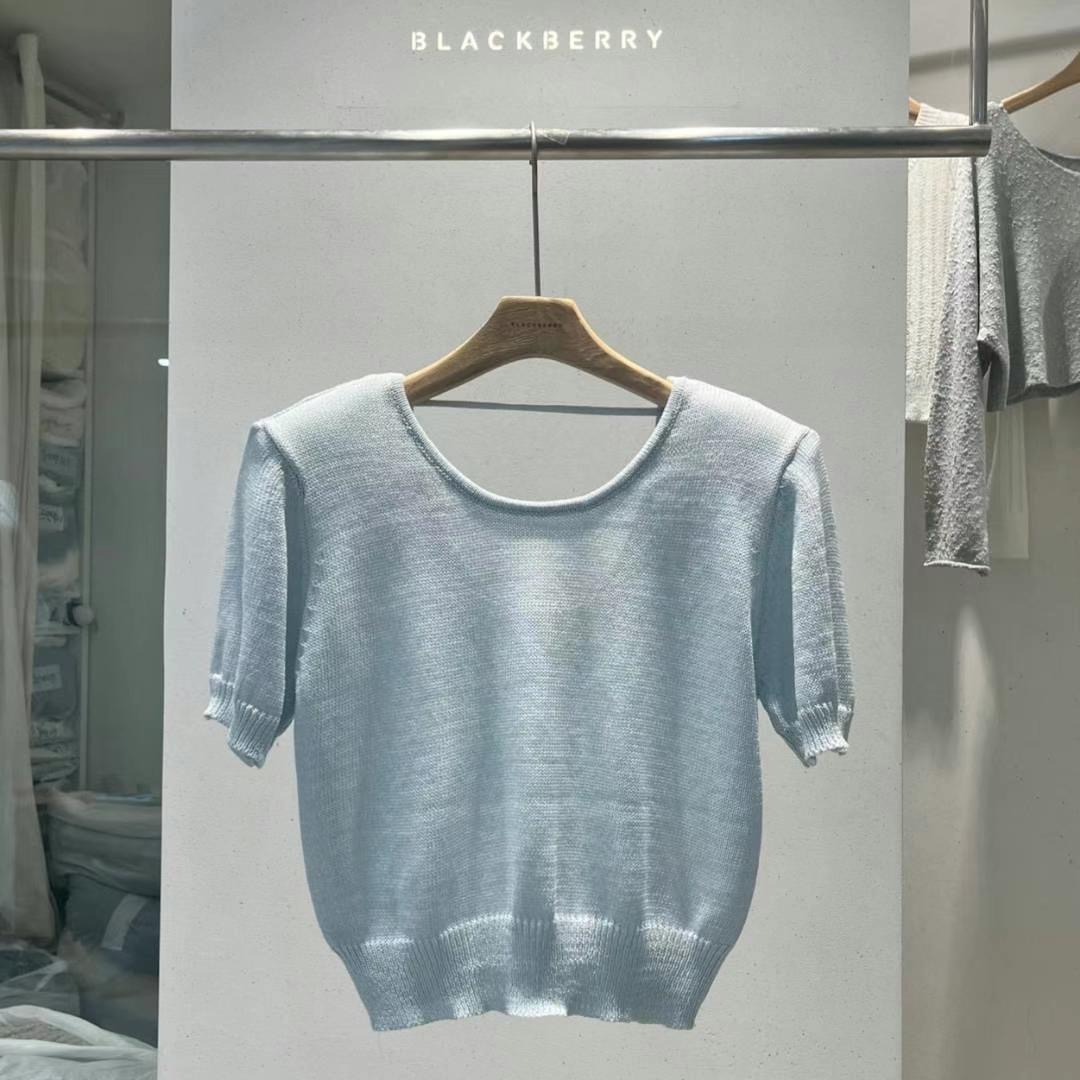 BLACKBERRY韓國直郵㊣女裝新款人氣25春夏休閑真品時尚針織衫BLACKBERRY針織衫