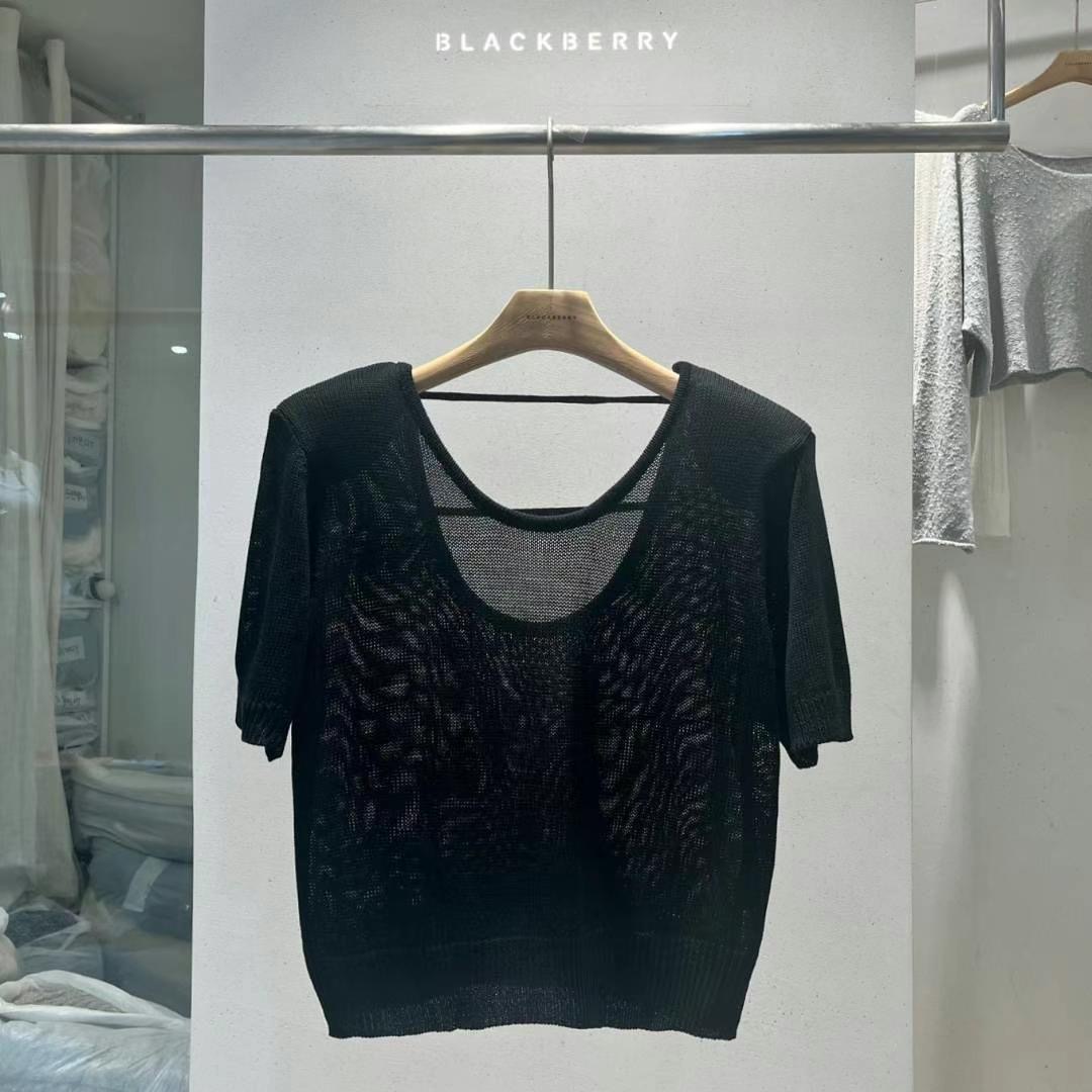 BLACKBERRY韓國直郵㊣女裝新款人氣25春夏休閑真品時尚針織衫BLACKBERRY針織衫圖色3