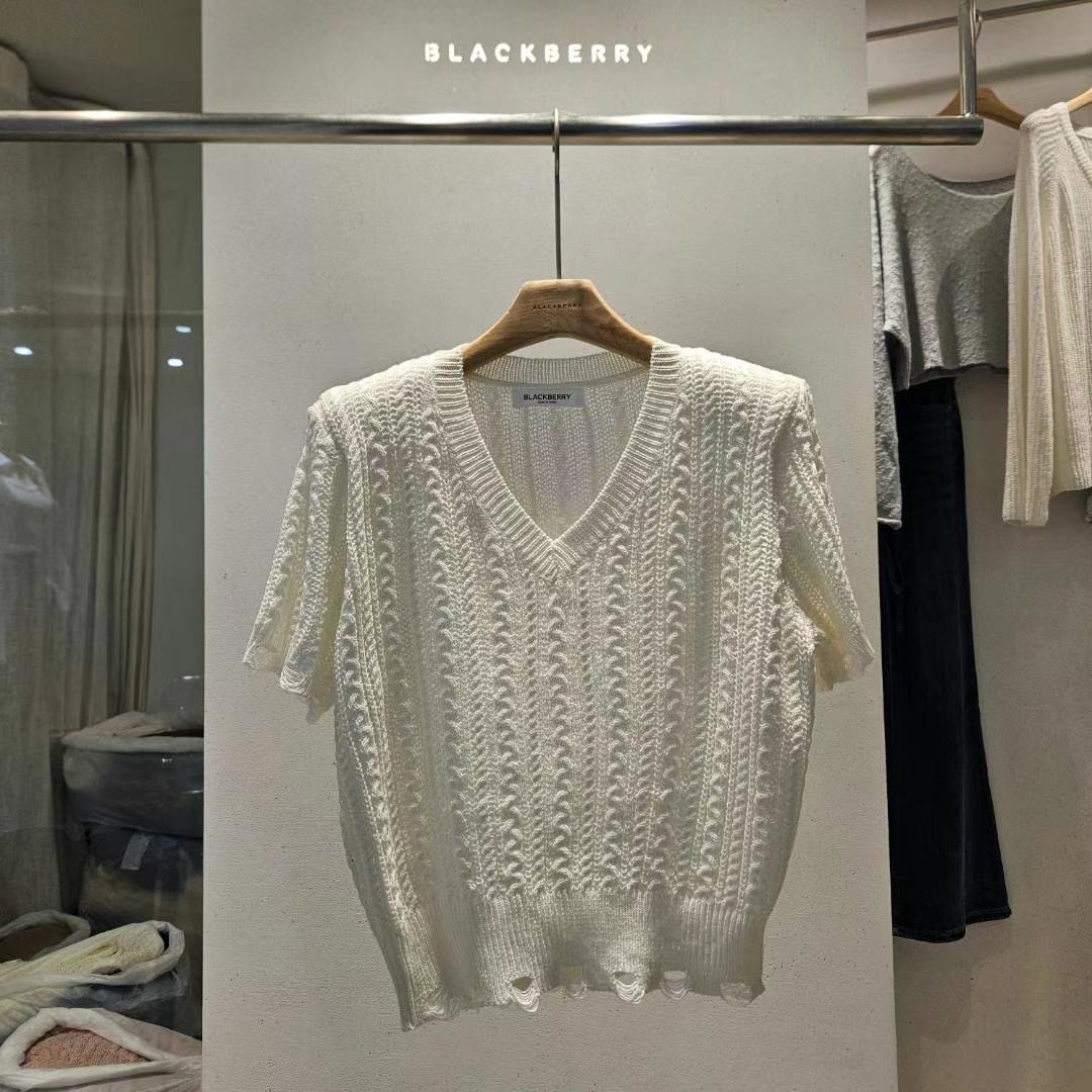 BLACKBERRY東大門㊣直郵女士新品25春夏熱賣真品時尚針織衫BLACKBERRY針織衫圖色2