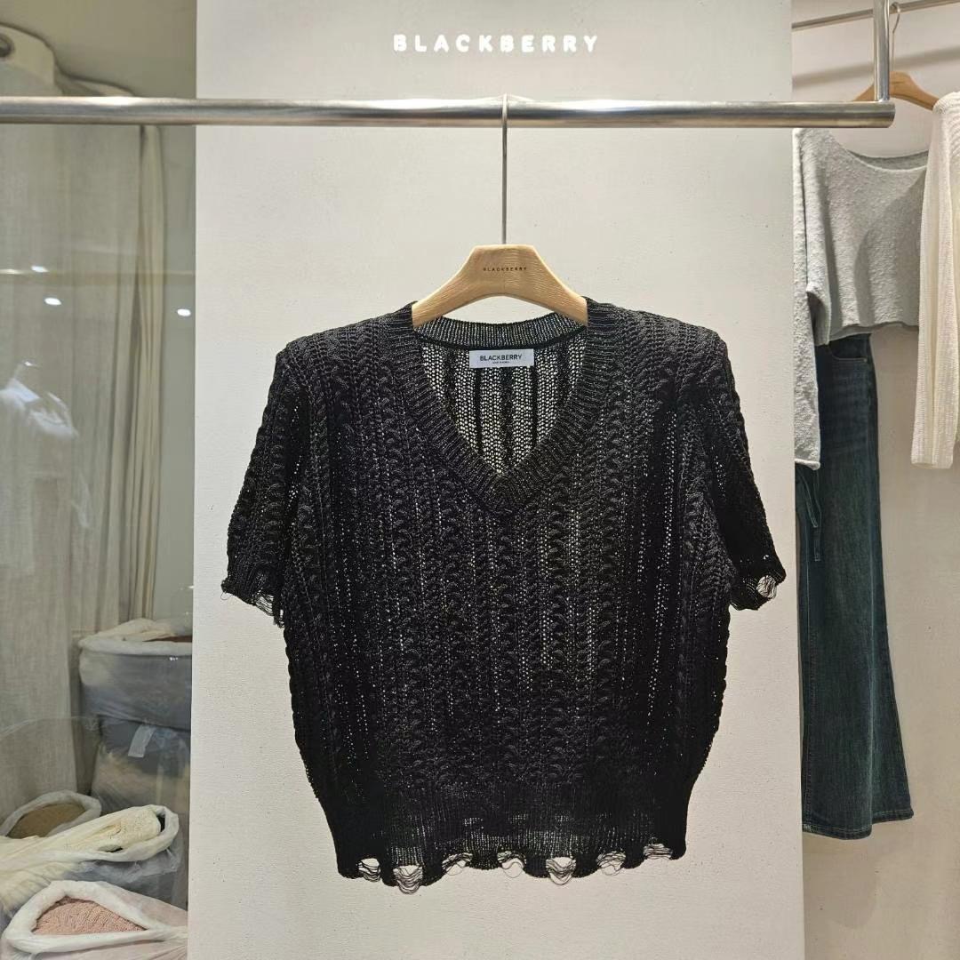 BLACKBERRY東大門㊣直郵女士新品25春夏熱賣真品時尚針織衫BLACKBERRY針織衫圖色3