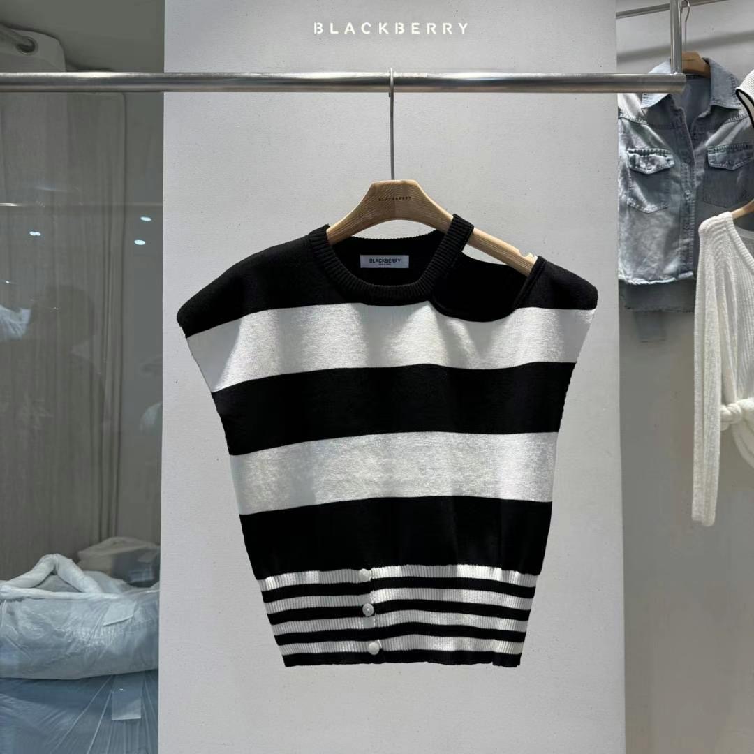 BLACKBERRY東大門㊣代購女士新品人氣推薦25春夏真品針織衫BLACKBERRY針織衫圖色3