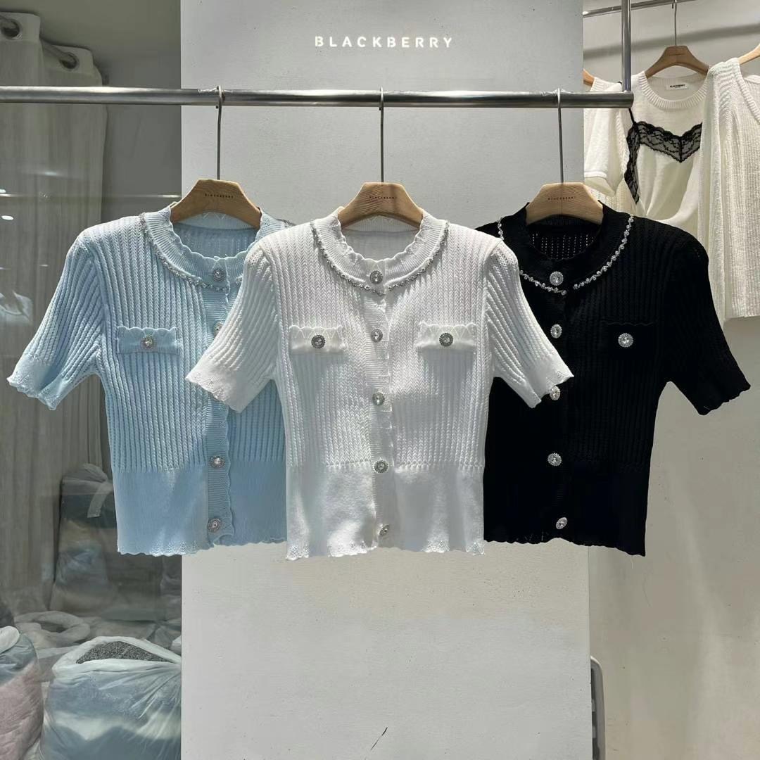 BLACKBERRY東大門㊣代購女裝新品熱賣人氣25春夏真品針織衫BLACKBERRY針織衫