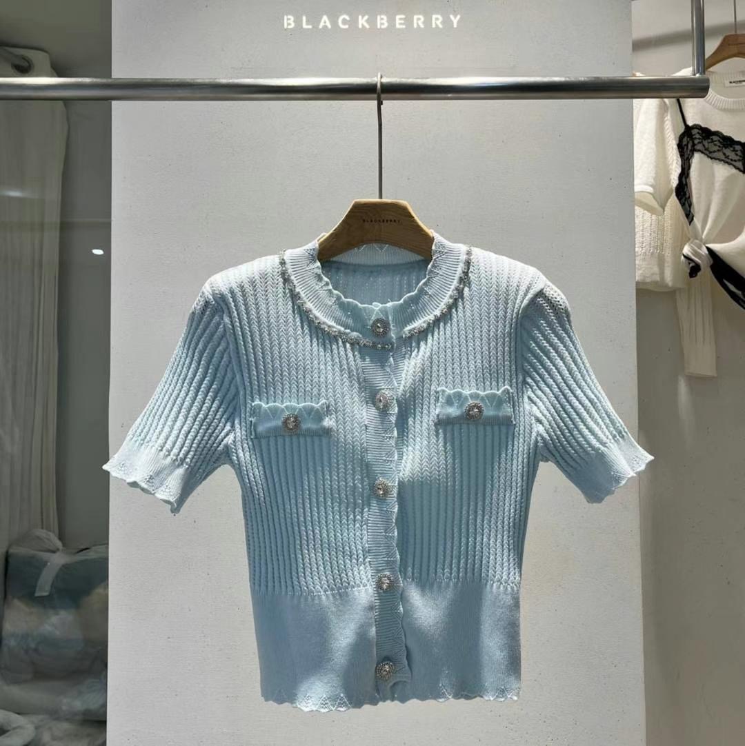 BLACKBERRY東大門㊣代購女裝新品熱賣人氣25春夏真品針織衫BLACKBERRY針織衫