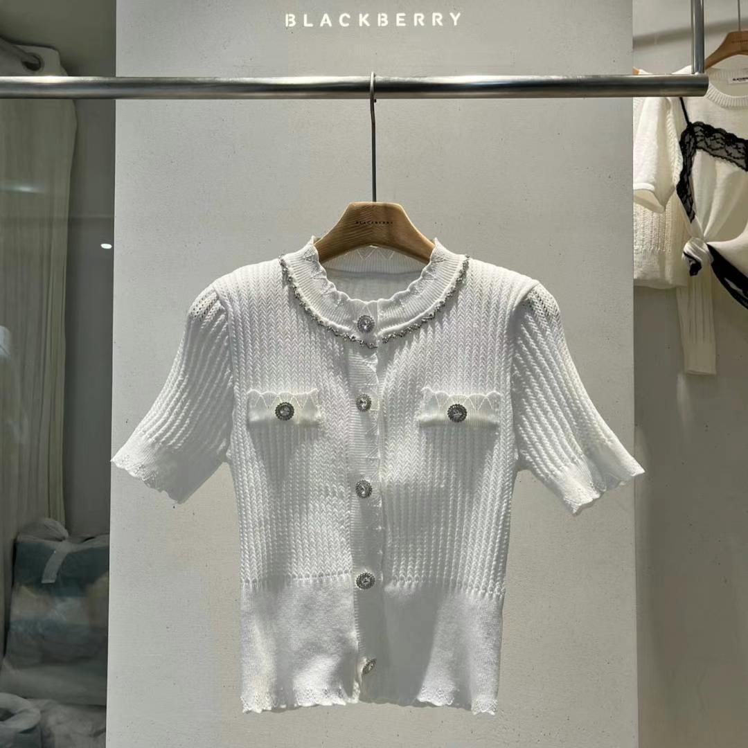 BLACKBERRY東大門㊣代購女裝新品熱賣人氣25春夏真品針織衫BLACKBERRY針織衫圖色2