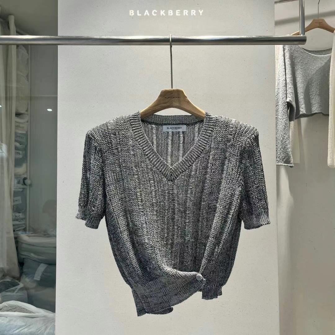 BLACKBERRY東大門㊣代購女裝新品真品時尚休閑熱賣25春夏針織衫BLACKBERRY針織衫