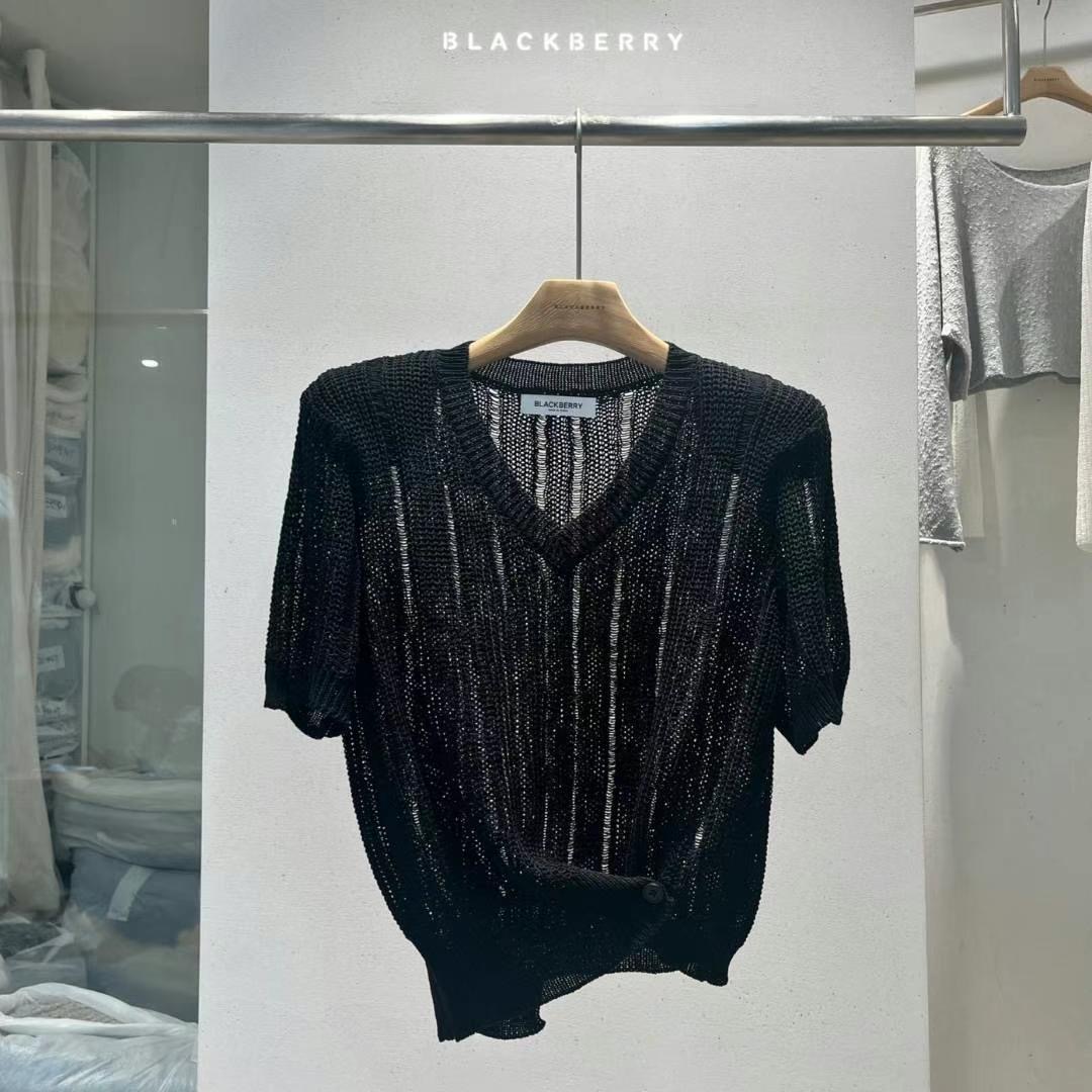 BLACKBERRY東大門㊣代購女裝新品真品時尚休閑熱賣25春夏針織衫BLACKBERRY針織衫圖色3