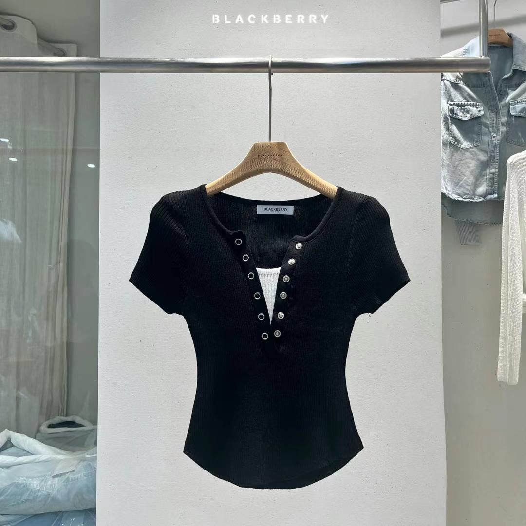 BLACKBERRY東大門㊣直郵女裝新款推薦25春夏真品熱賣針織衫BLACKBERRY針織衫圖色4