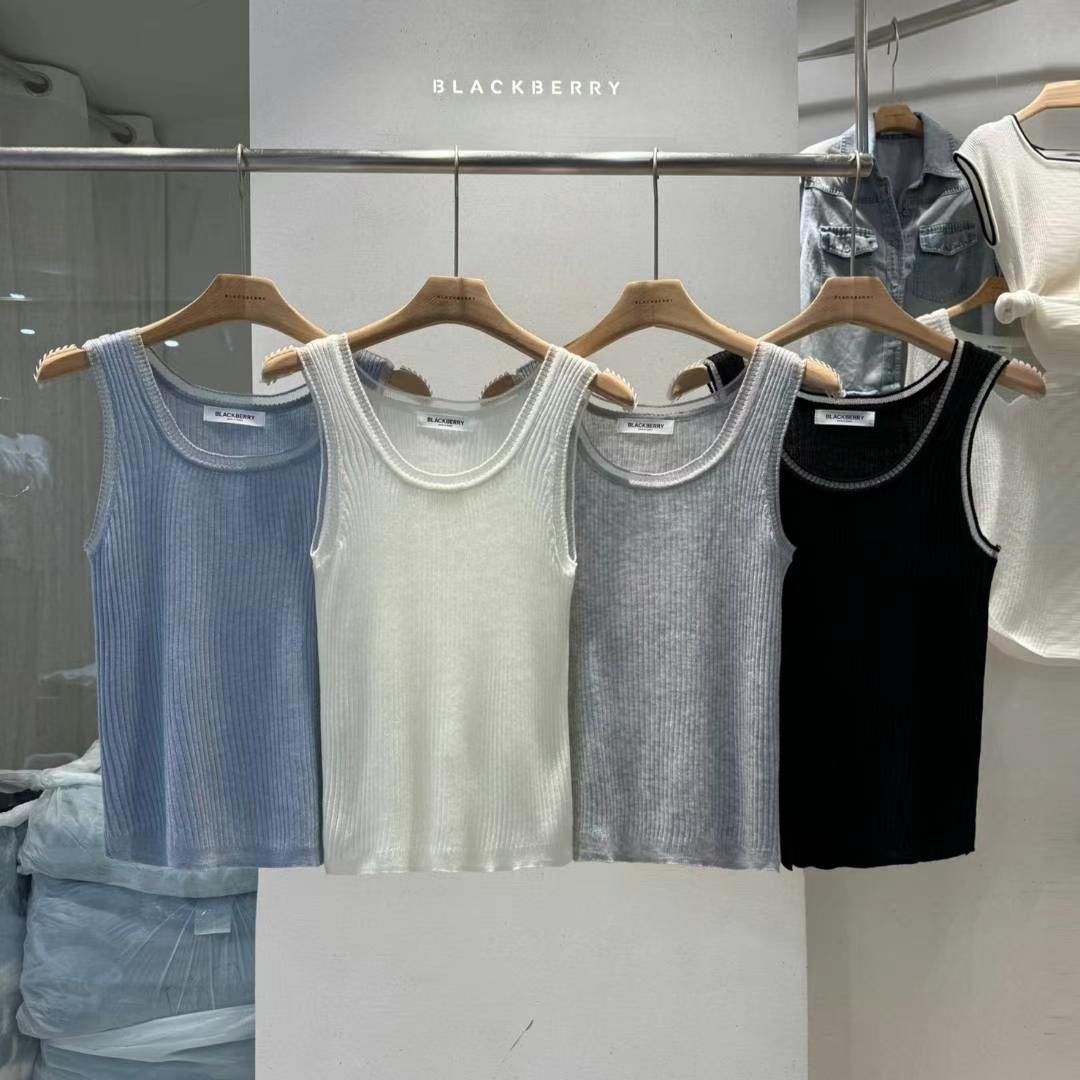 BLACKBERRY東大門㊣直郵女裝新品休閑25春夏真品職業吊帶背心BLACKBERRY吊帶/背心