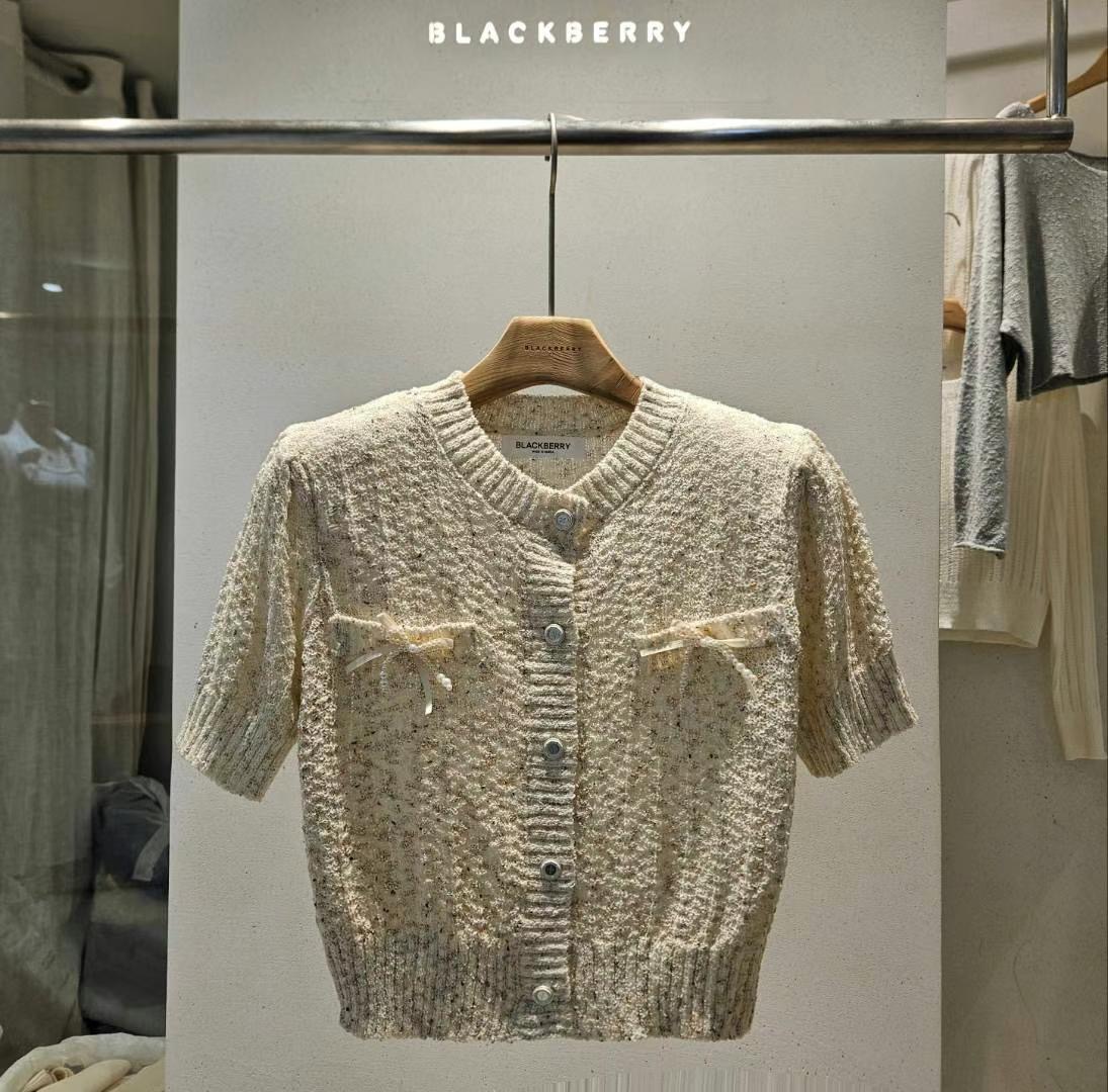 BLACKBERRY韓國代購㊣女士新款休閑真品時尚職業25春夏針織衫BLACKBERRY針織衫圖色2