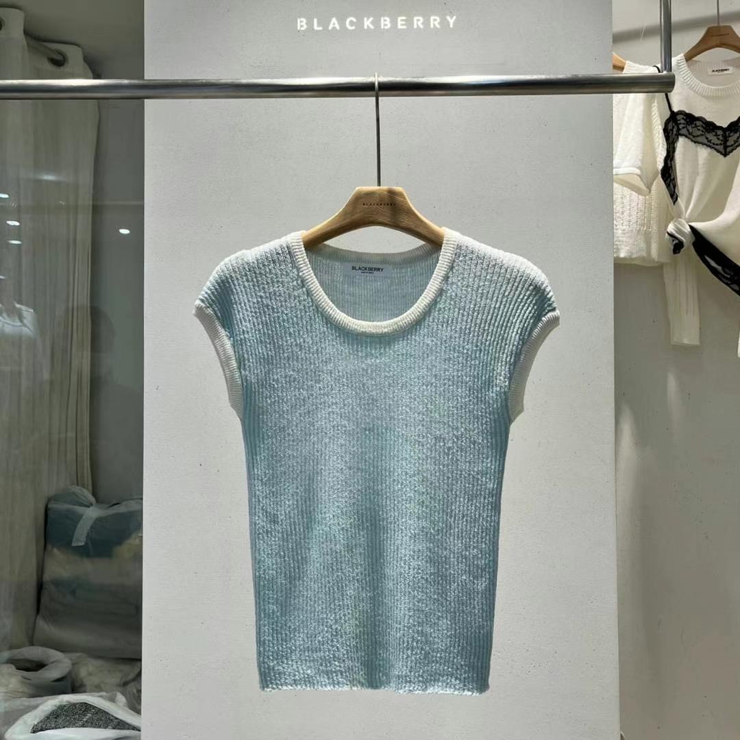 BLACKBERRY東大門㊣直郵女士新品時尚25春夏真品職業針織衫BLACKBERRY針織衫