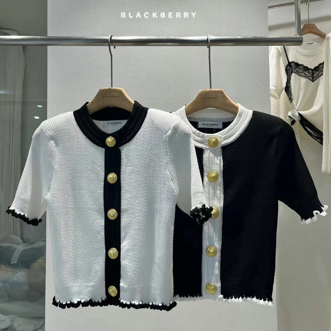 BLACKBERRY韓國代購㊣女裝新款真品時尚25春夏推薦人氣針織衫BLACKBERRY針織衫