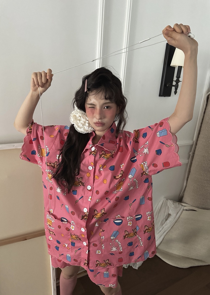 OURWAVE/OUR ROOM韓國直郵㊣女士新款職業推薦時尚休閑睡衣Our Wave/Our Room睡衣