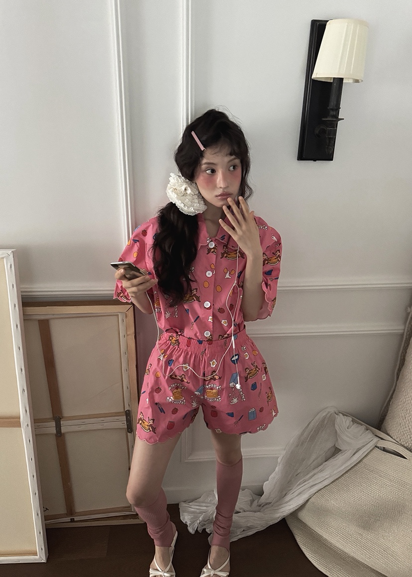 OURWAVE/OUR ROOM韓國直郵㊣女士新款職業推薦時尚休閑睡衣Our Wave/Our Room睡衣