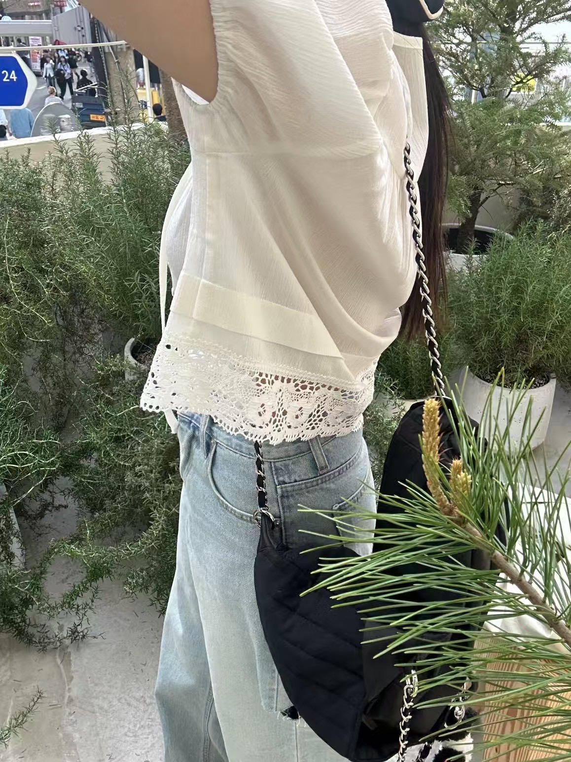 AMOMENT東大門㊣代購女裝新款真品人氣職業25春夏襯衫蕾絲衫蕾絲AMOMENT襯衫/蕾絲衫