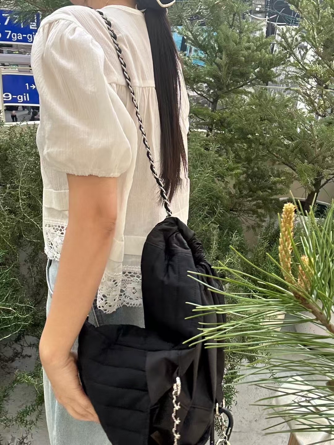 AMOMENT東大門㊣代購女裝新款真品人氣職業25春夏襯衫蕾絲衫蕾絲AMOMENT襯衫/蕾絲衫