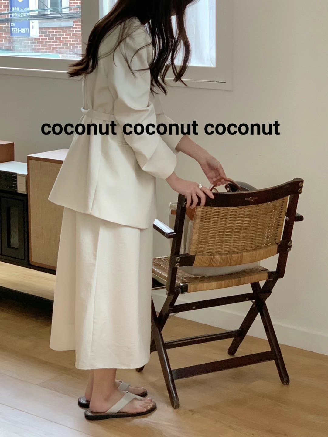 COCOUNT韓國直郵㊣女裝新款熱賣職業推薦25春夏休閑套裝含腰帶COCOUNT套裝