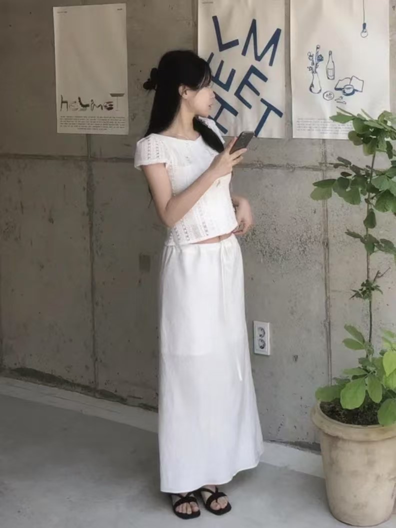 ROVENDI東大門㊣實拍女裝新品人氣職業時尚真品推薦25春夏長裙ROVENDI長裙