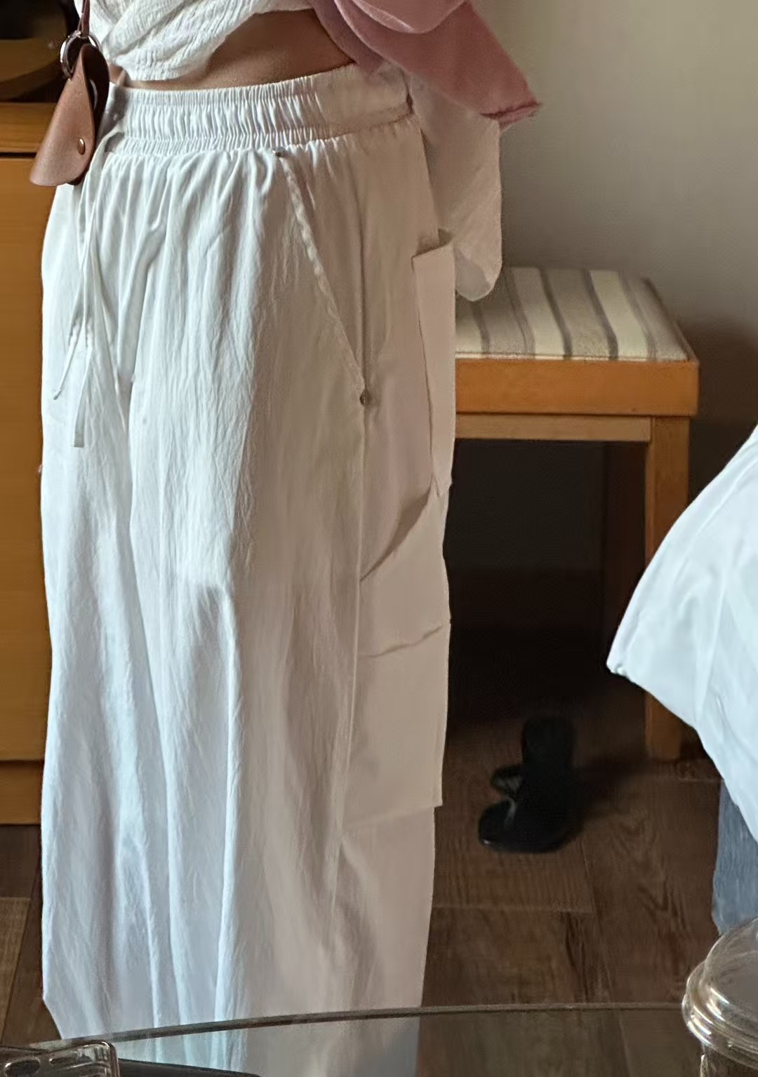 AMOMENT韓國代購㊣女士新款推薦真品熱賣職業人氣休閑褲綁帶AMOMENT休閑褲