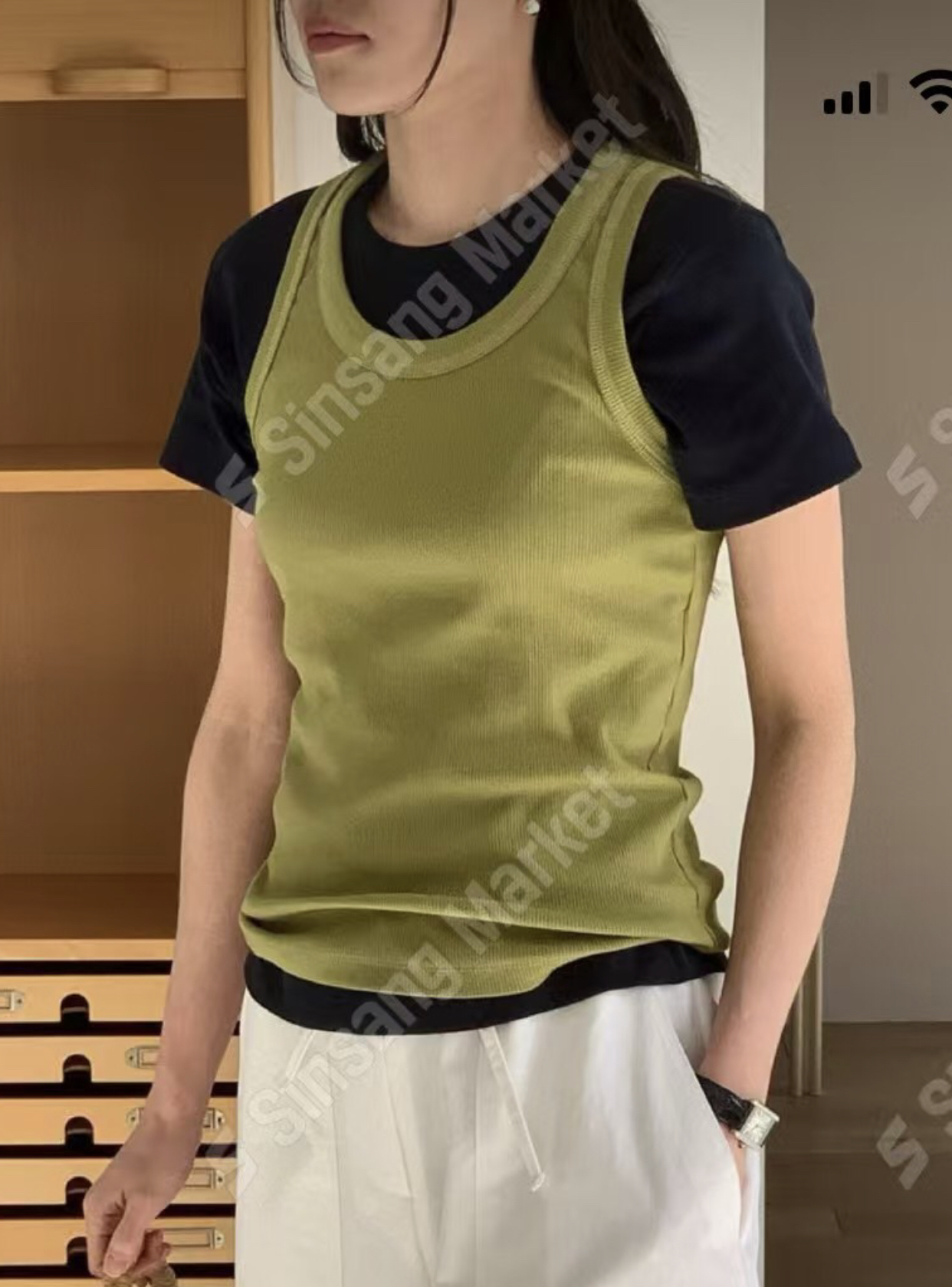DAMBER東大門㊣實拍女士新款25春夏時尚職業真品熱賣吊帶背心DAMBER吊帶/背心圖色2