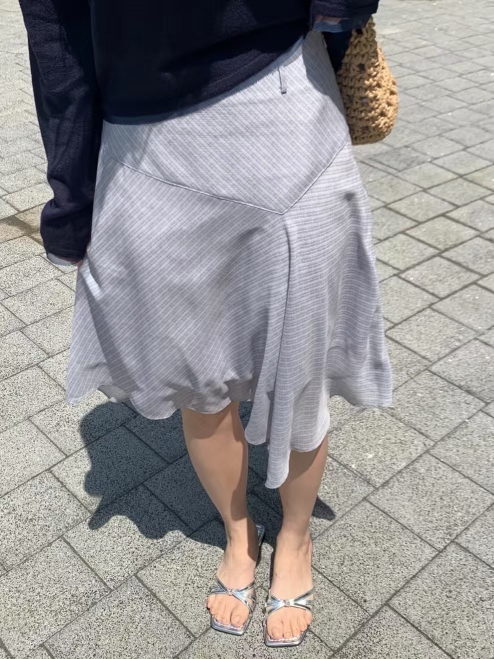ROVENDI東大門㊣實拍女士新品25春夏職業推薦真品半身裙中短裙ROVENDI半身裙/中短裙圖色2