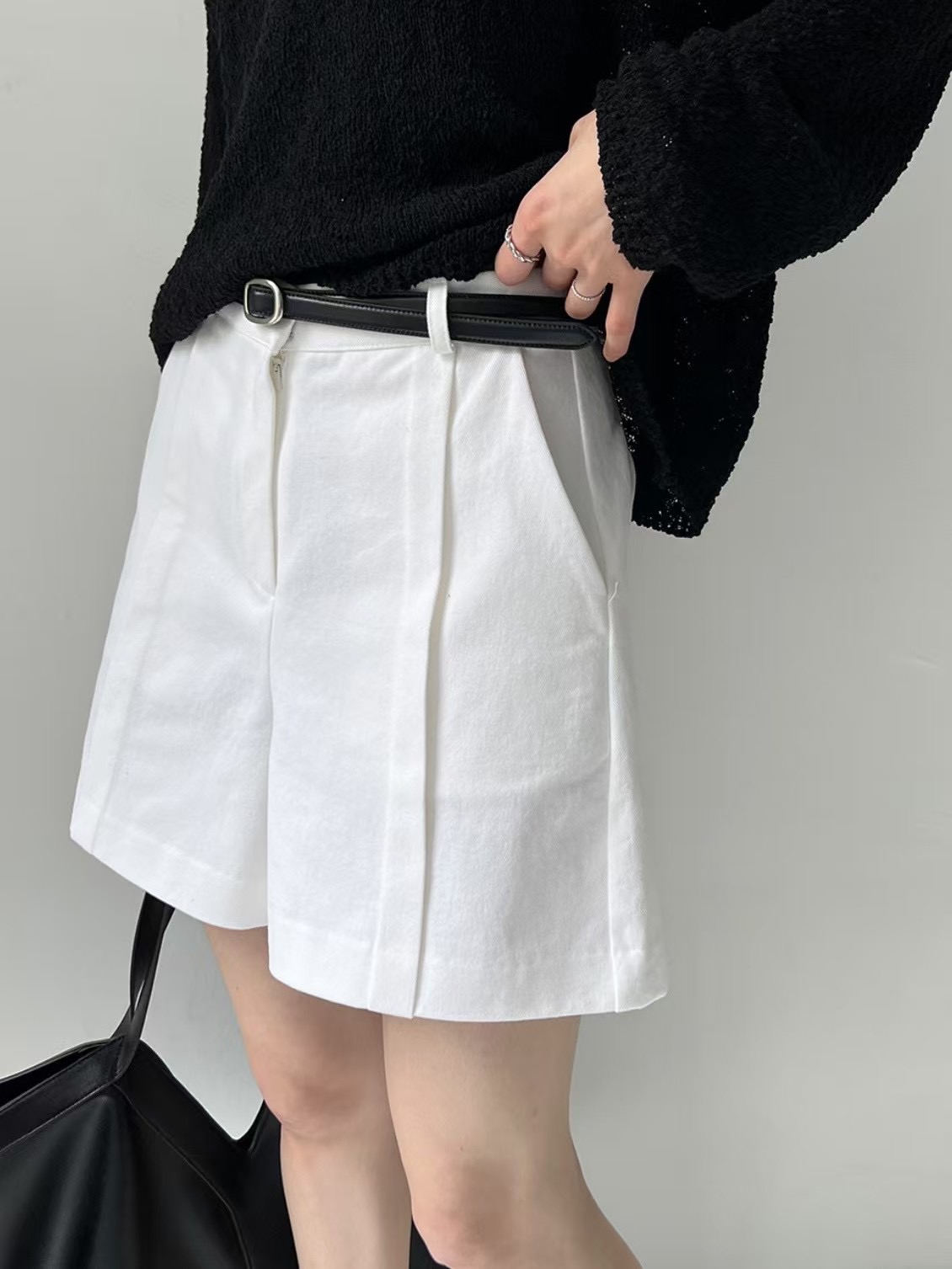ROVENDI韓國直郵㊣女士新款25春夏熱賣休閑職業短褲不含腰帶ROVENDI短褲