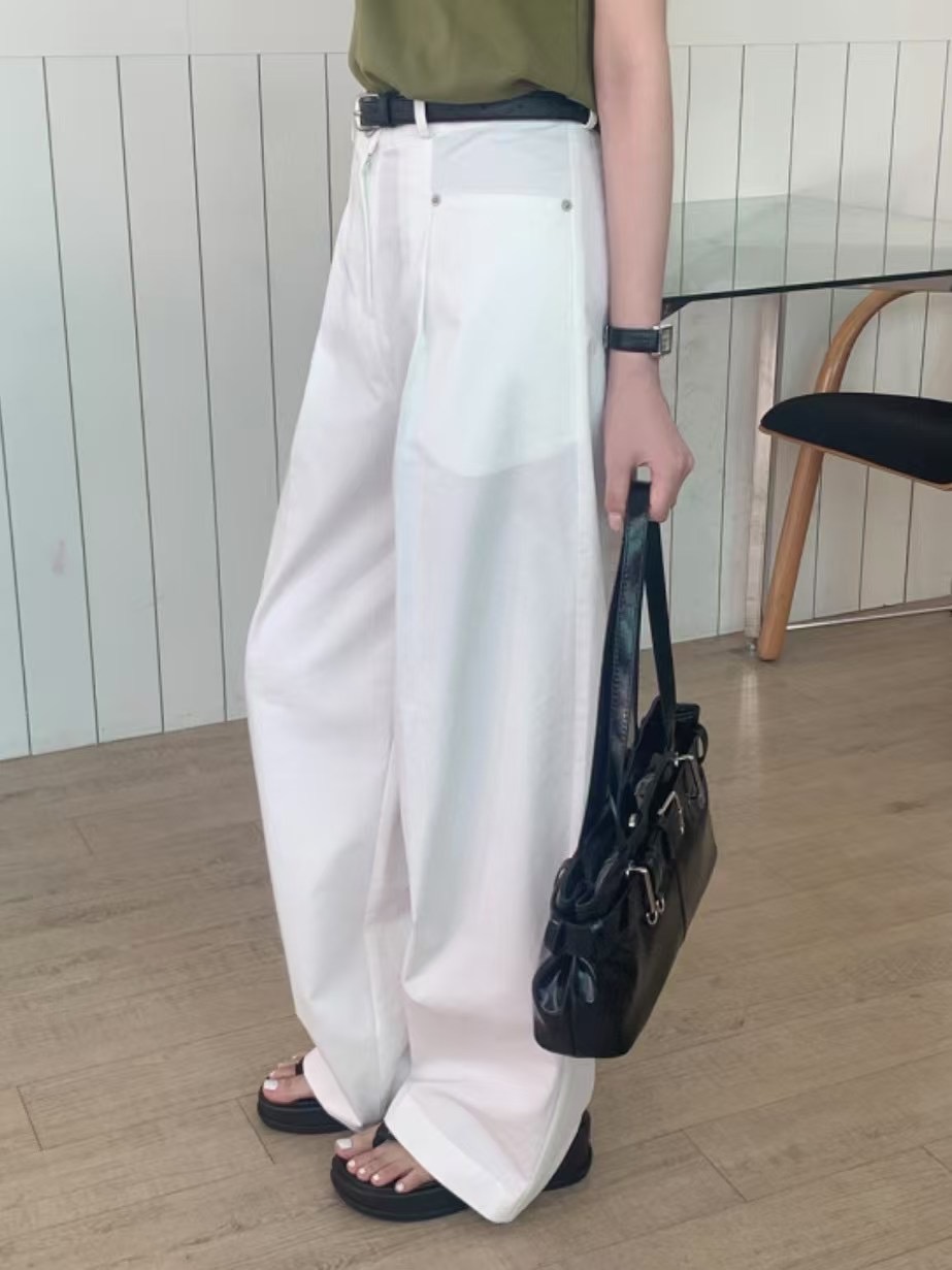 ROVENDI東大門㊣實拍女裝新品25春夏人氣休閑休閑褲不含腰帶ROVENDI休閑褲