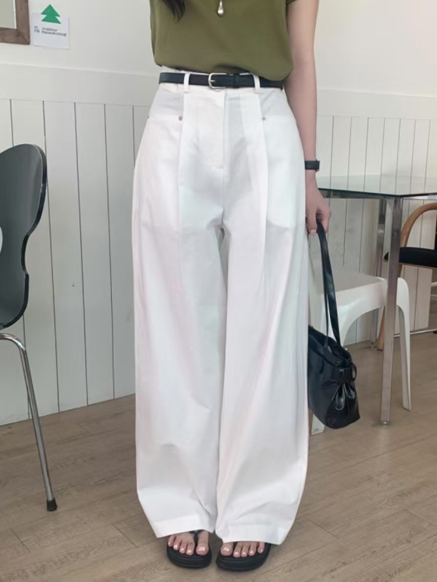ROVENDI東大門㊣實拍女裝新品25春夏人氣休閑休閑褲不含腰帶ROVENDI休閑褲圖色2