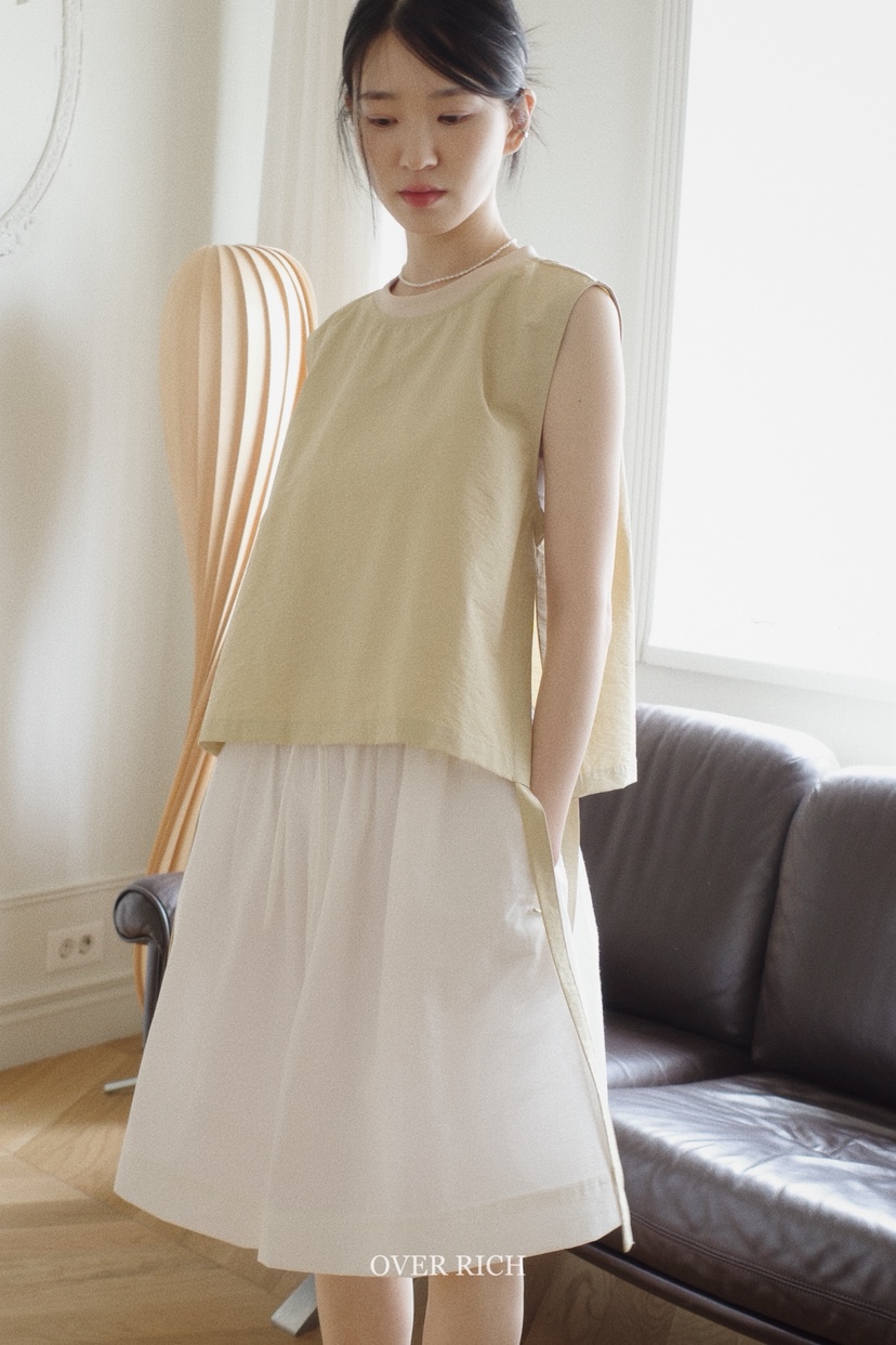 OVER RICH韓國代購㊣女士新款25春夏休閑人氣真品吊帶背心OVER RICH吊帶/背心