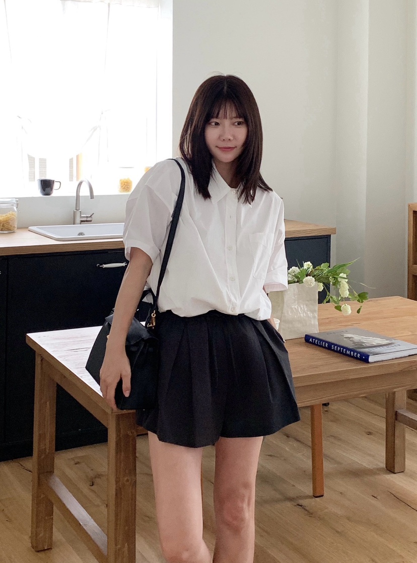 COURGETTE東大門㊣直郵女裝新款25春夏真品人氣休閑短褲綁帶COURGETTE短褲