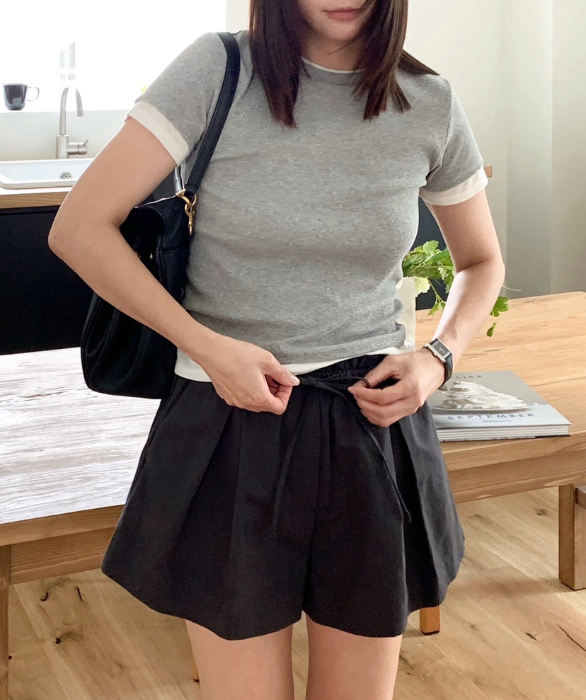 COURGETTE東大門㊣直郵女裝新款25春夏真品人氣休閑短褲綁帶COURGETTE短褲