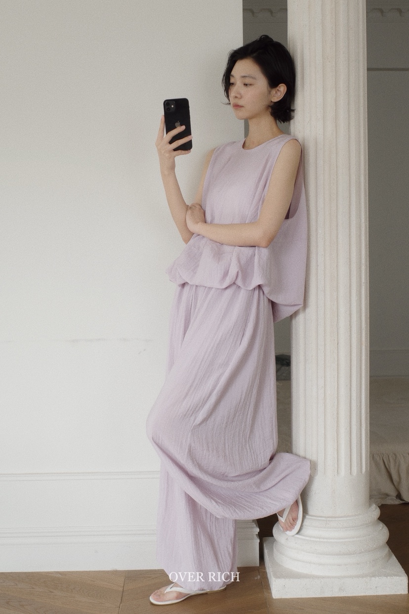 OVER RICH韓國代購㊣女裝新品休閑真品25春夏人氣推薦休閑褲OVER RICH休閑褲