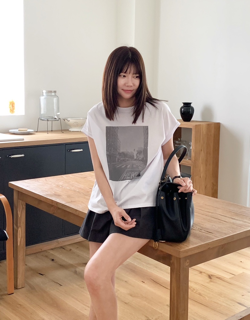 COURGETTE韓國代購㊣女士新款時尚休閑25春夏人氣推薦職業T恤COURGETTET恤