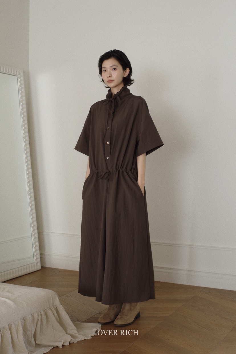OVER RICH韓國直郵㊣女士新品真品熱賣休閑時尚25春夏連衣裙OVER RICH連衣裙