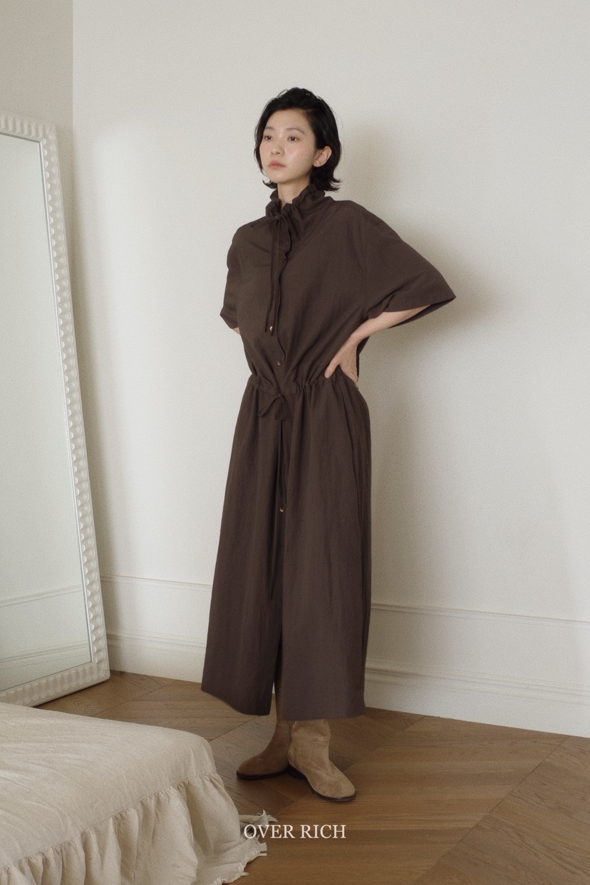OVER RICH韓國直郵㊣女士新品真品熱賣休閑時尚25春夏連衣裙OVER RICH連衣裙