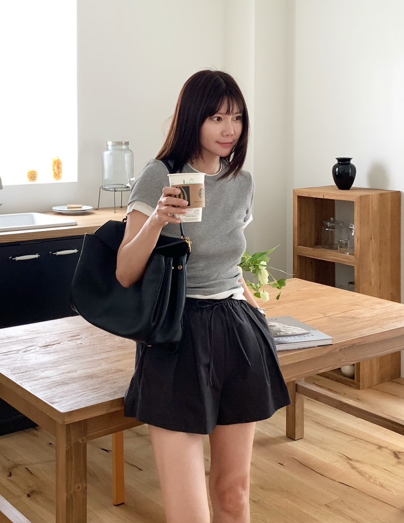 COURGETTE東大門㊣直郵女士新款25春夏人氣時尚推薦休閑T恤COURGETTET恤