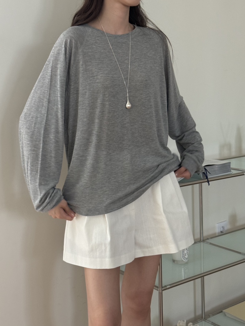 TIZZI韓國代購㊣女士新款熱賣推薦休閑25春夏人氣真品長袖T恤TIZZI長袖T恤